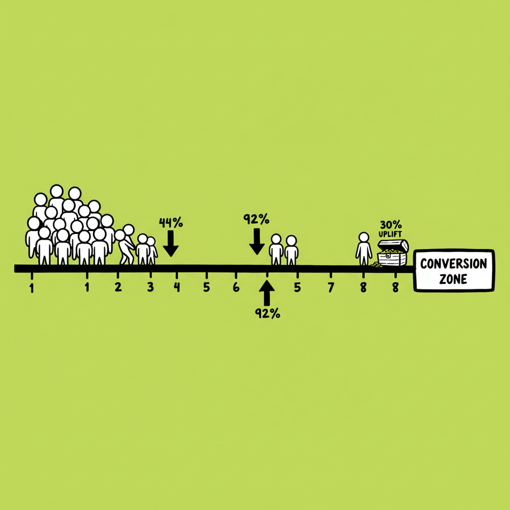 44% of salespeople give up after one follow-up — a huge opportunity for you