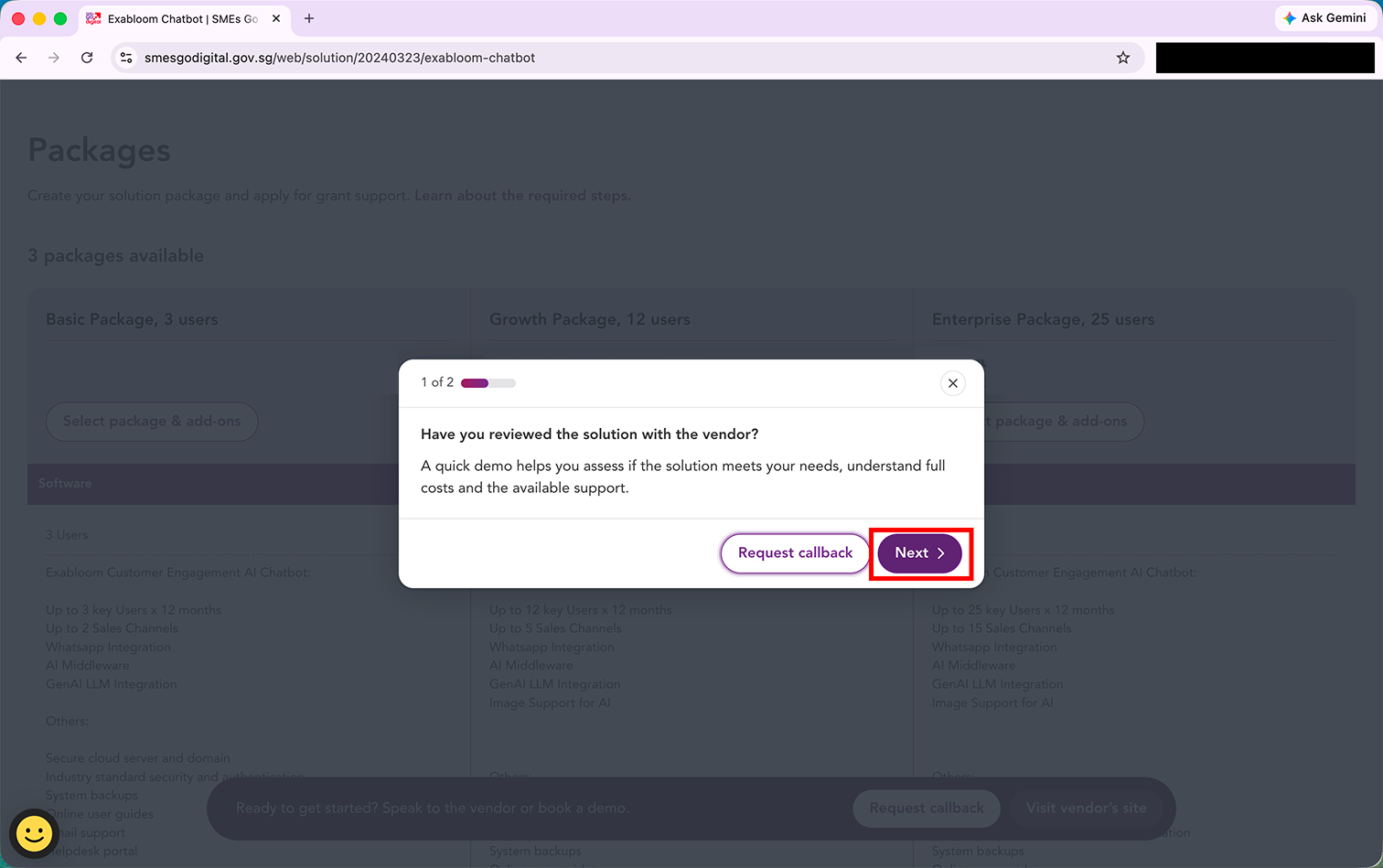 Have you reviewed the solution with the vendor