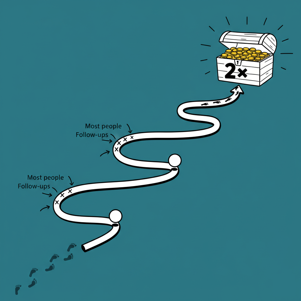 Consistent follow-up is the real secret to doubling your profits