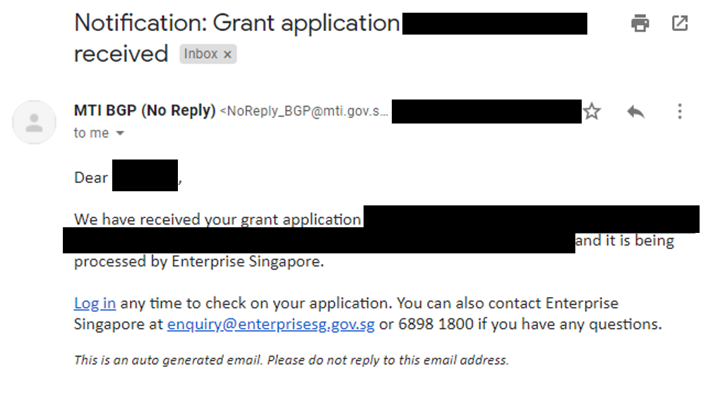 PSG Submission Email Acknowledgement