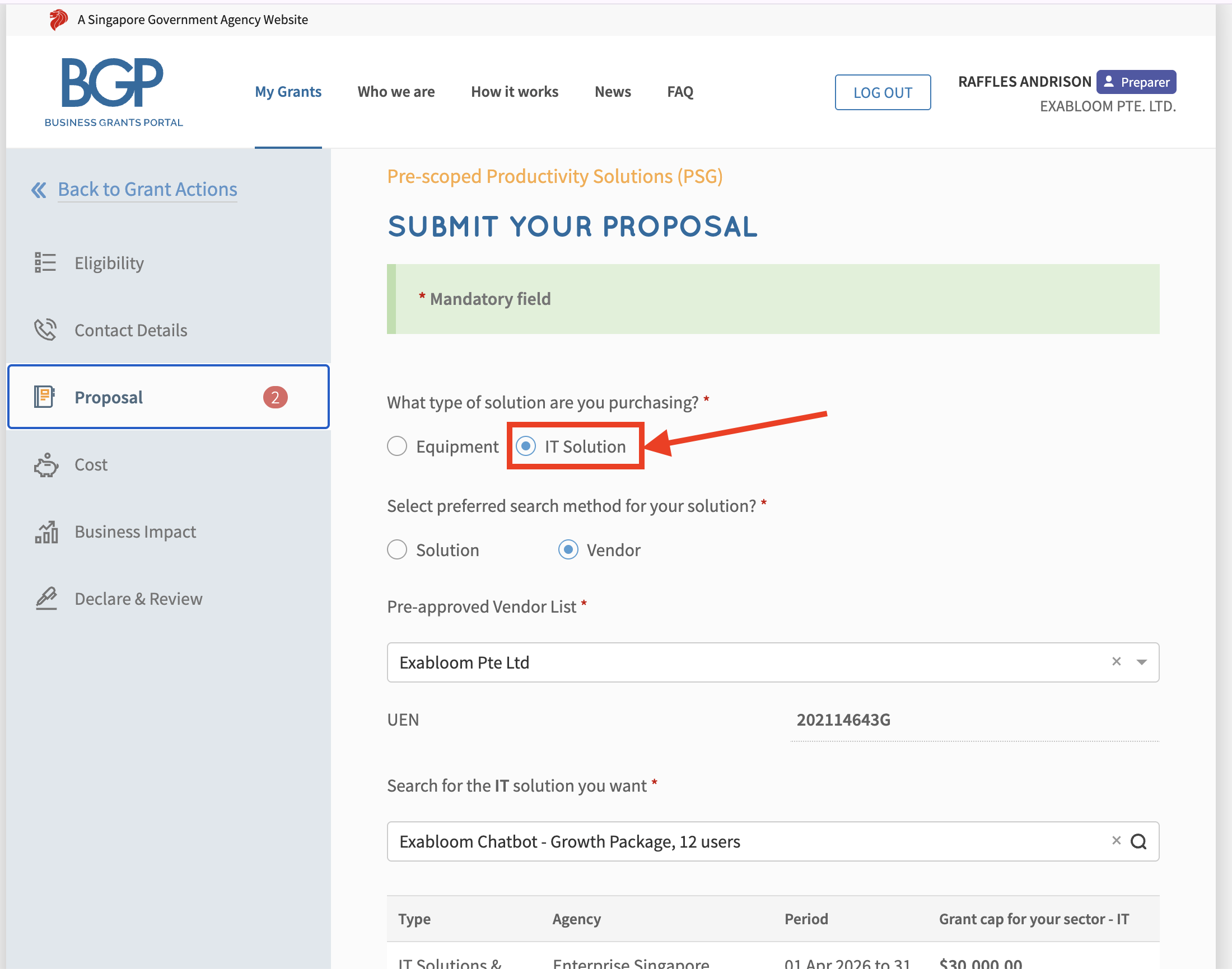 Select Proposal IT Solution