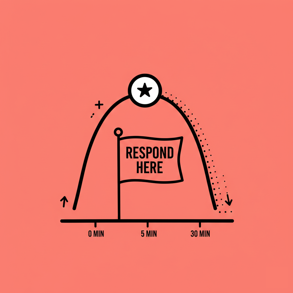 Responding at peak interest dramatically increases conversion rates